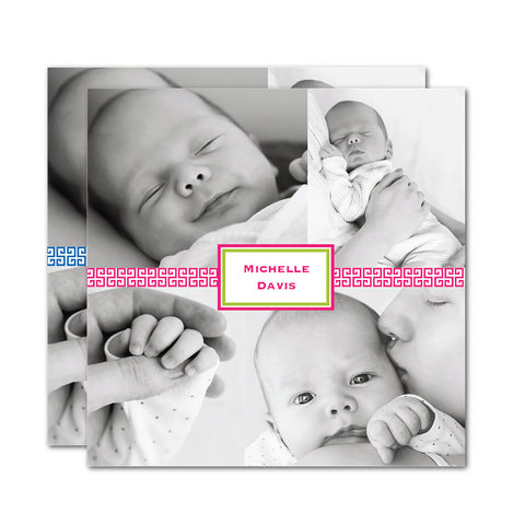 Lattice Name Tag Birth Announcements