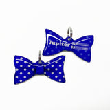 Butterfly Polka Dots Bowtie Pet ID Tag