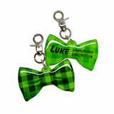 Checker Bowtie Pet ID Tag
