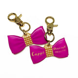 Golden Brooch Bowtie Pet ID Tag