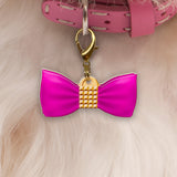 Golden Brooch Bowtie Pet ID Tag