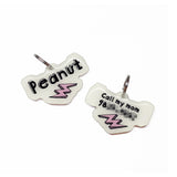 Lightning Bolt White Pet ID Tag