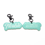 Love Script - Typography Pet ID Tag