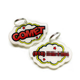 Speech Bubble Superhero Pet ID Tag