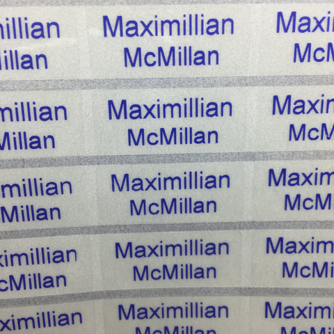 Transparent name labels (Size M 30x13mm 36 labels/set)