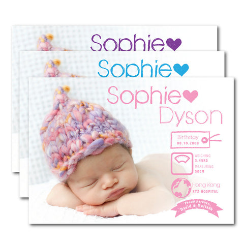 Baby Info Birth Announcements