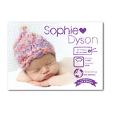 Baby Info Birth Announcements