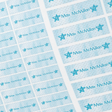 Blue stars classic name labels