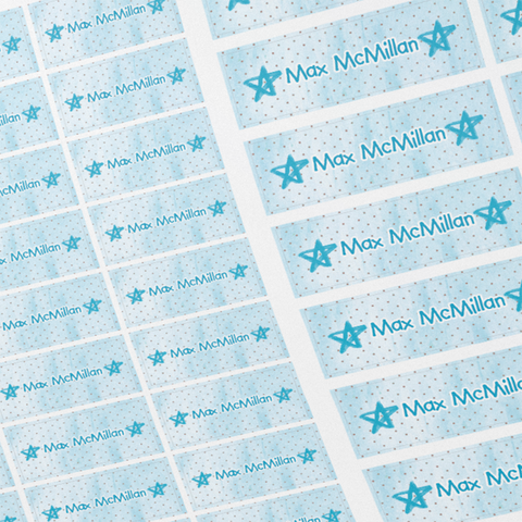 Blue stars classic name labels