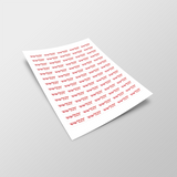 Waterproof name labels
