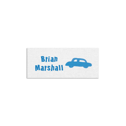 Fabric iron-on name labels 