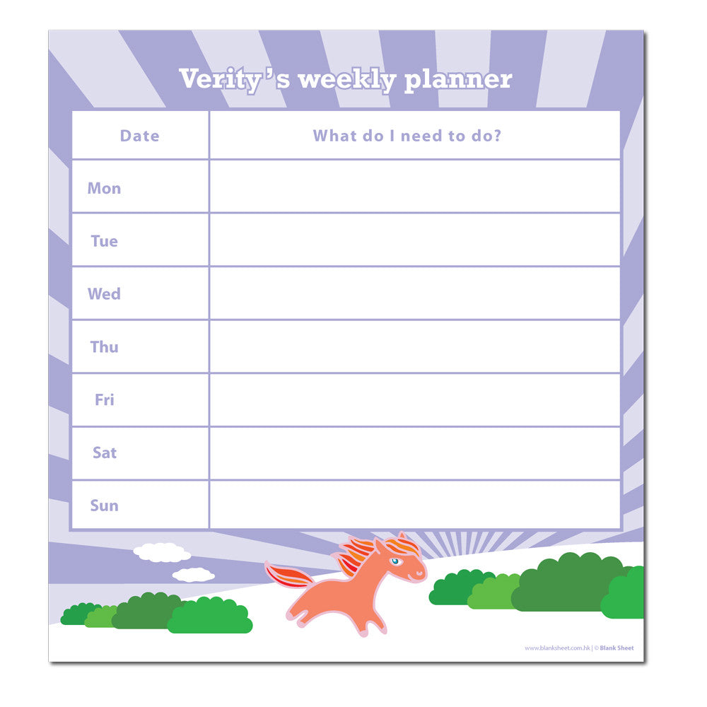 Chore Chart Horse