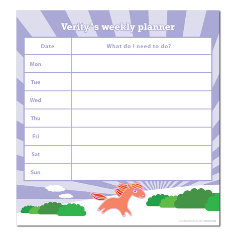 Chore Chart Horse
