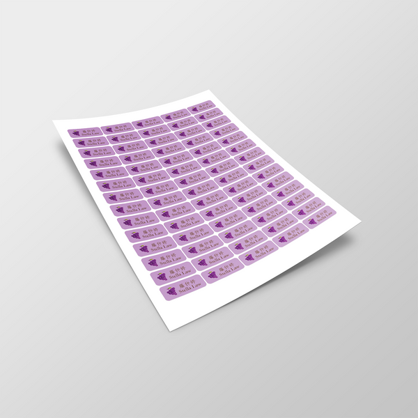 Waterproof name labels (Grapes)