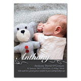 Hand-drawn Line Boy Birth Announcements