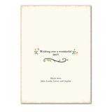 Card inside (bi-fold) or back (flat)