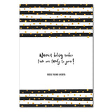 Black card inside(bi-fold) or back(flat)