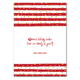 Red card inside(bi-fold) or back(flat)