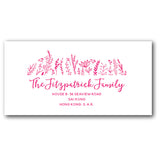 Pink address labels