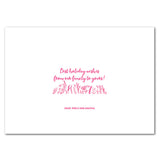 Pink card inside (bi-fold) or back (flat)