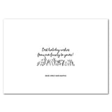 Black & white card inside (bi-fold) or back (flat)