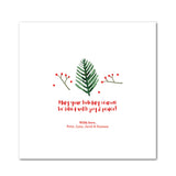 White card inside (bi-fold) or back (flat)