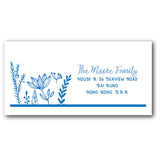 Blue address labels