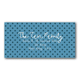 Blue address labels