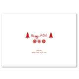 Red card inside(bi-fold) or back(flat)