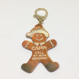 Gingerbread Santa Bashtags®  | Personalized Pet ID Tags for Dogs & Cats by Blank Sheet