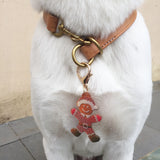 Gingerbread Santa Bashtags®  | Personalized Pet ID Tags for Dogs & Cats by Blank Sheet