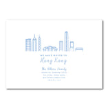 Hong Kong Skyline | Moving Announcements | Blank Sheet
