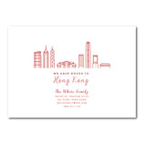 Hong Kong Skyline | Moving Announcements | Blank Sheet