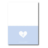Initial Heart Birth Announcements