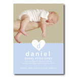 Initial Heart Birth Announcements
