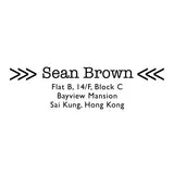 Arrow address stamp 60x30mm
