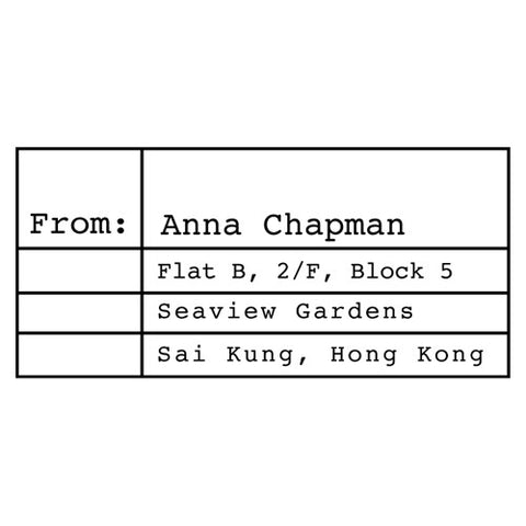 Form address stamp 60x30mm