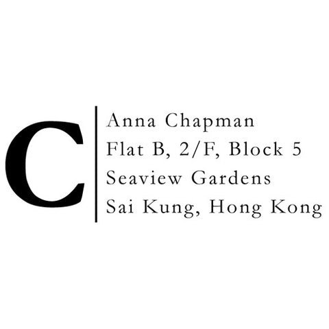Initial address stamp 60x30mm