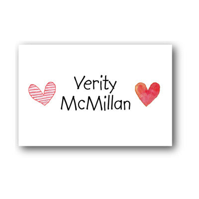 Red hearts bag tag
