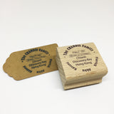 Name around address stamp 40x40mm