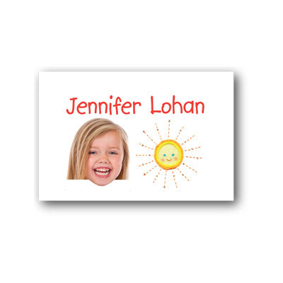Sun with photo bag tag