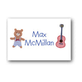 Teddy bear & guitar bag tag