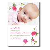 Watercolor Flower Birth Announcements